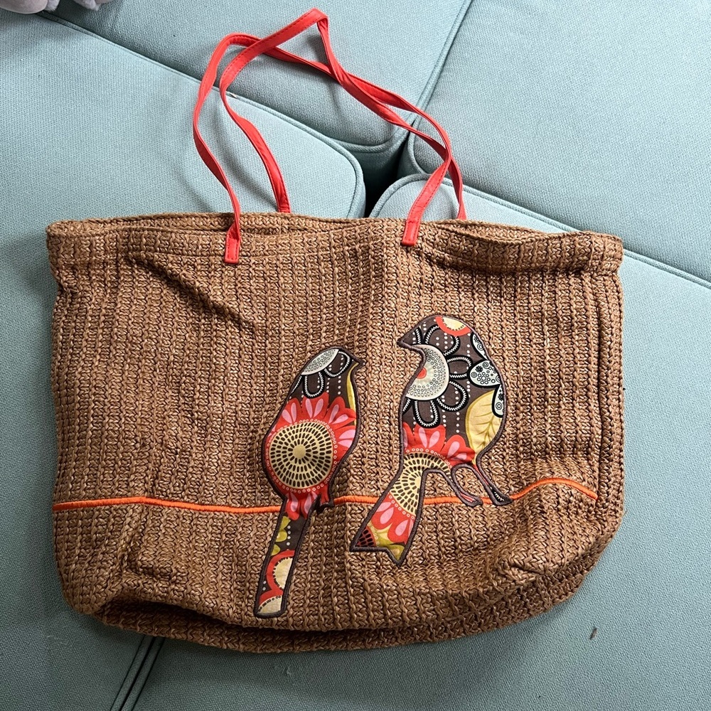 Vera Bradley Straw Tote Bag